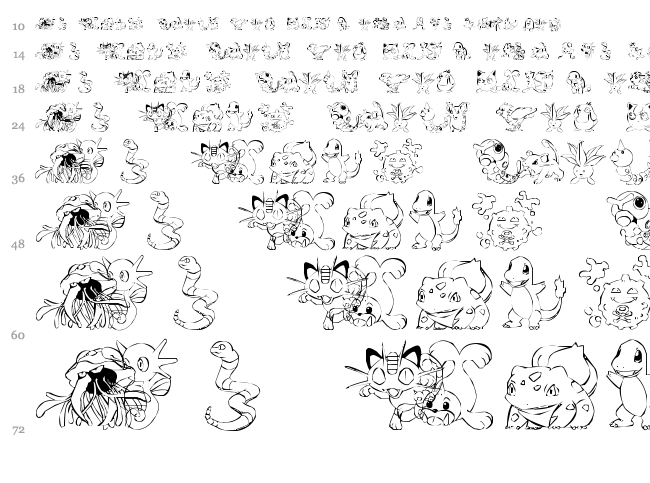 LMS Pokemon Master font waterfall